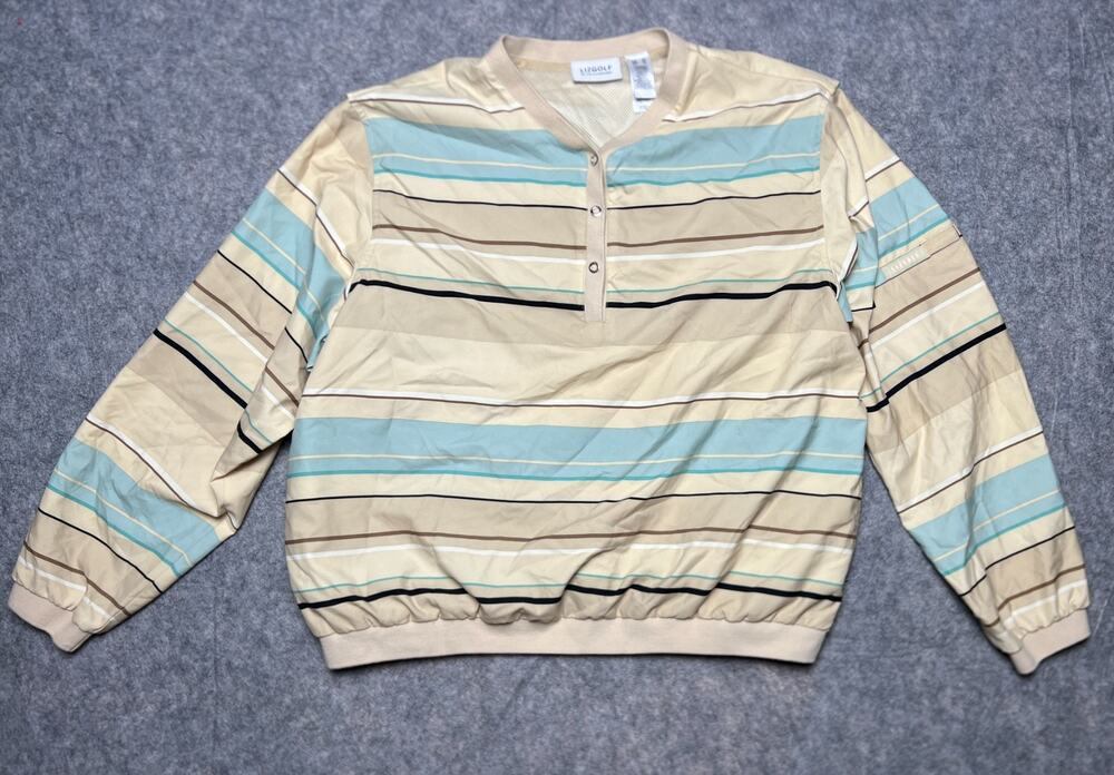 LIZGOLF LIZ CLAIBORNE Golf Pullover Jacket Quarter Button Down, Women's Size XL